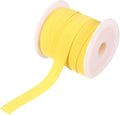MECCANIXITY 3/4 Inch Single Fold Bias Tape Polyester Continuous Bulk Bias Tape Roll for Sewing, Seaming Quilting Hemming Binding Crafts (Yellow 25 Yards)