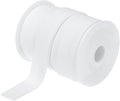MECCANIXITY 1 Inch Double Fold Bias Tape Polyester Continuous Bulk Bias Tape for Sewing,Seaming Quilting Hemming Binding Crafts (White 25 Yards)