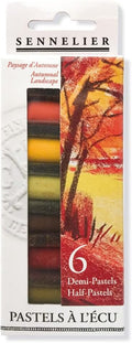 SENNELIER Extra-Soft Half Pastel 6 Stick Set, Set of 6, Autumn