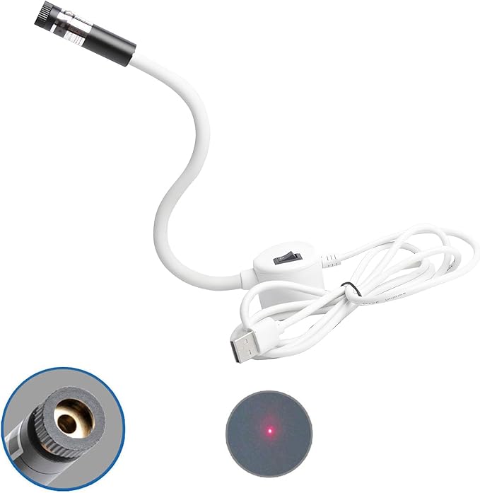 Magnetic Positioning Quilting Light for Sewing Machine, Projectable Line/Cross/Dot Projection, for Quilting, Piecing, Topstitching and Precision Sewing (Red-Origin, 5MW)