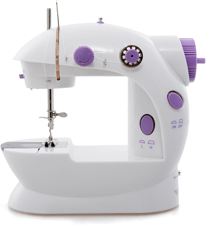 Mini Portable Sewing Machine for Beginners Adult Electric Crafting Speed Crafting Mending Machine Electric Overlock Sewing Machines for Sewing of Silks, Denim, Wool, Leather