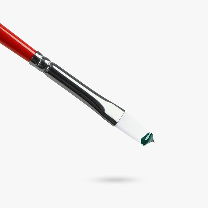 XDT#268 Paint Brush Set, 8Pcs Nylon Brushes for Acrylic Painting, Watercolor, and Crafting, Kids Adult Drawing Arts Crafts Supplies, Red