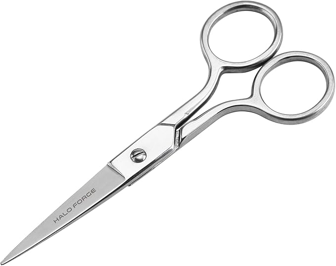 6” Sharp Embroidery Fabric Scissors, Forged Stainless Steel Small Heavy Duty Precision Point Tip Detail Sewing Shears for Dressmaker Tailor Cutting Thread, Yarn, Crafting