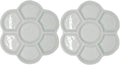 2 Pcs Watercolor Paint Palette Tray Water Color Palletes Washable Paint Ceramic Paint Palette Porcelain Watercolor Palette for Artist Watercolor Painting Palettes and Palette Cups（White）