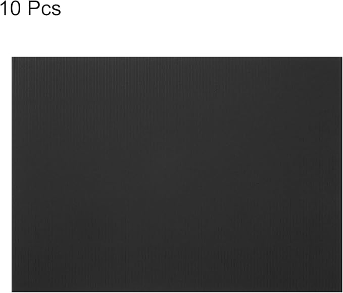 uxcell 10pcs Corrugated Cardboard Paper Sheets,Black,14 inch x 10inch,for Craft and DIY Projects