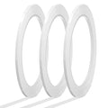 MECCANIXITY Whiteboard Tape 1/8" x 72 Yard Pinstripe Graphic Chart Line Grid Marking Tapes for Classroom Office Dry Erase Board Art, White, Pack of 3
