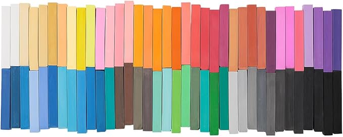 Soho Urban Artist Set of 72 Soft Slim Pastel Sketch Squares - Richly Pigmented, Vibrant Color Soft Pastels for Artists Professional Pastel Artwork Studies and Sketching, Assorted Chalk Pastels