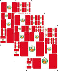 vmcoatdu Peru Flag Laser Printing Sticker 3 Pcs Decal in Multiple Sizes Stickers (Red Peru)
