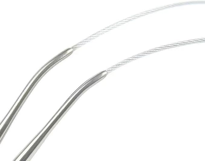 Aolfior Stainless Steel Circular Knitting Needles Size 7 16 Inch 4.5 mm Set Round Metal (Silver, 16 inch-7-(4.5mm)) Suitable for Beginners and Experienced Knitters Alike.