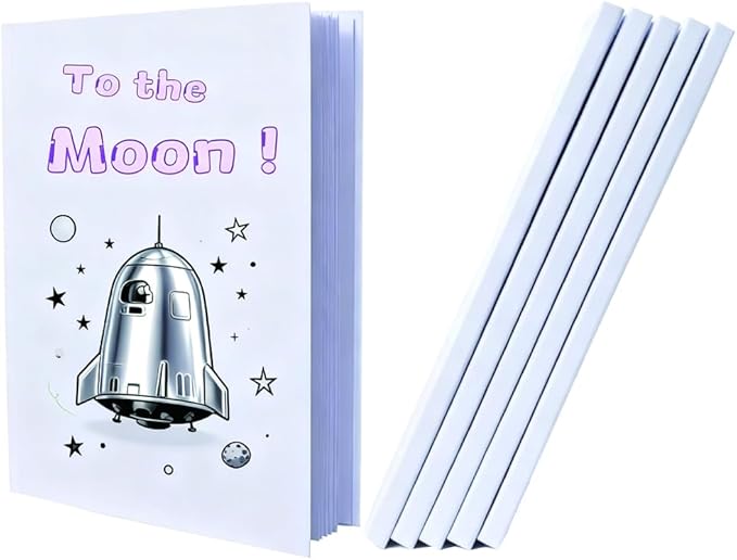 6PCS 7x10 Inch White Blank Books for Kids to Write Stories, Hardcover Sketchbooks for Students Empty Blank Comic Book DIY Make Your Own Book Blank inside 48 Pages