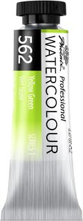 PHOENIX Professional Watercolor Paint Single Tube - 0.47 Fl Oz / 14ml - Yellow Green