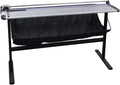 United Office Products RT51S Commercial Rotary Paper Trimmer with Stand and Fabric Catch Tray, Sturdy Metal Base, 51" Cut Length, 10 Sheet Capacity, Paper Cutter for Offices, Schools and Crafts
