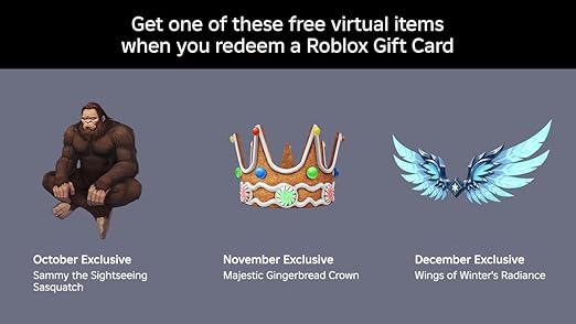 Roblox $50 Physical Gift Card [Includes Free Virtual Item] [Redeem Worldwide]