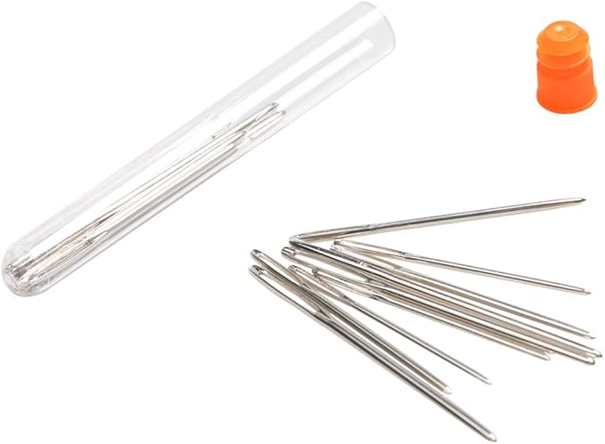 Hekisn Large-Eye Blunt Needles, Stainless Steel Yarn Knitting Needles, Sewing Needles, Crafting Knitting Weaving Stringing Needles,Perfect for Finishing Off Crochet Projects (15 Pieces)