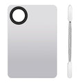 Stainless Steel Cosmetic Makeup Palette,Foundation Spatula,Makeup Mixing Foundation Nail Mixing Palette,Professional Cosmetic Mixing Makeup Palettes Spatula Makeup Artist Tool（1 Pcs）