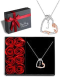 Iefil Christmas Gifts for Women Her - 925 Sterling Silver Heart Initial Necklaces, Anniversary Birthday Gifts, Women Jewelry Gift for Wife Girlfriend Mom Daughter Her