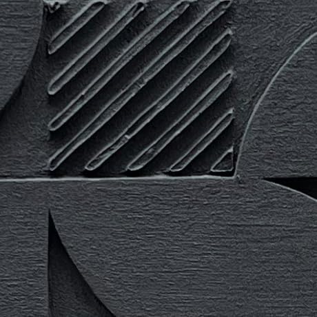 NANKAI Art 24x48 inches Hand-Painted Black Three-Dimensional Textured Abstract Contemporary Minimalist Style Canvas Oil Painting. Decorative Wall Painting for Home, Office or Corridor