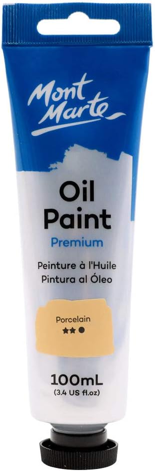 Mont Marte Oil Paint Premium, 3.4 US fl.oz (100ml) Tube, Flesh Tone, Heavy Body Paint, Artist Quality, Good Coverage, Excellent Tinting Strength, Ideal for Painting Canvas