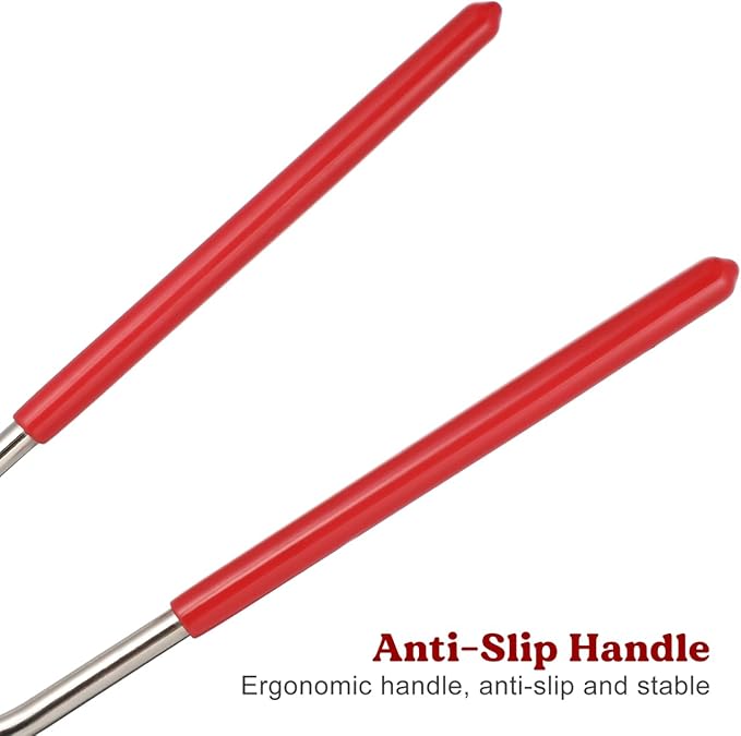 Dipping Tongs for Pottery, Stainless Steel Clay Sculpting Tools with Rubber Grip, Pottery Glazing Tools for Ceramic, Polymer Clay & Studio Use