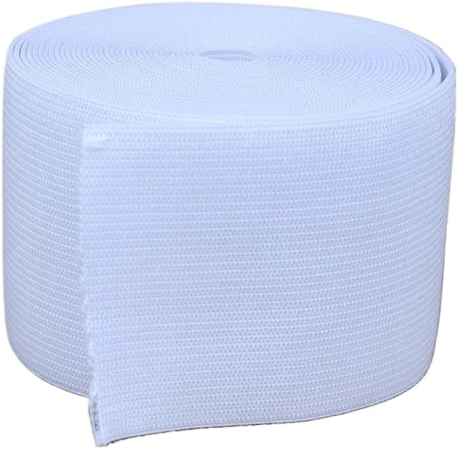 10 Meters Flat Elastic Band Rubber Band for Sewing Clothing Pants Accessories Stretch Belt Garment DIY Sewing Fabric (White,2.36" (60mm) x 10 Meters)