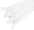 ANPURZII 3PCS #3 7 Inch White Invisible Zippers for Sewing Skirts, Nylon Coil Bulk Zippers for Pocket, Pillow(White 7" 3PCS)