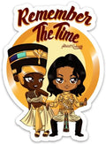 King of Pop Sticker - Remember the Time Music Video Tribute, Waterproof Decal, WaterProof - Laptop Decal, Water Bottle Sticker, Skateboard, Small Gift, Black Art
