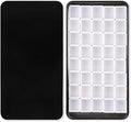 Portable Watercolor Tins Paint Palette with 40Pcs Empty Half Pans and Magnetic Squares, Small Travel Metal Paint Box with Acrylics Painting Art Drawing.Black