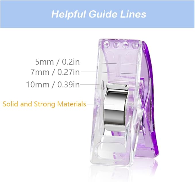 Quilting Clips and Sewing Fabric Clips, KOLUPA 200 Pcs Plastic Embroidery Clips with Storage Box, Multipurpose Crafting Tools Supplies and Accessories (Assorted Colors)