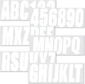 4 Sets of 3" White Marine Boat Sticker Decals A-Z Letters & 0-9 Numbers for Yachts & Personal Watercraft Waterproof Anti-Scratch