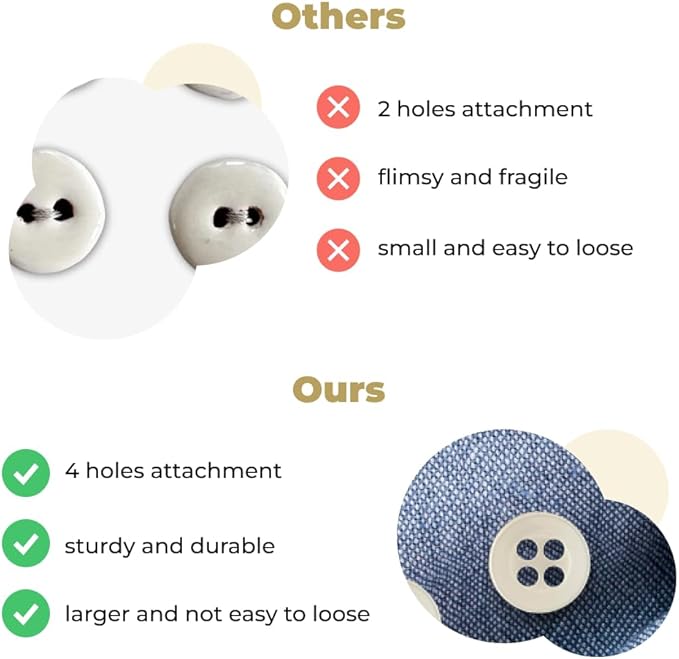 100 Pcs Ivory Sewing Buttons 4 Hole Round Buttons 0.4 inch 16L Plastic 10mm Cream Replacement Bulk Ideal for Clothes Pants Blouse Shirt Dress Skirt Shorts Decorative DIY Arts Crafts