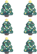 Cute Santa Tree Buttons for Crafts,Acetate Button for Clothes,Cute Buttons for Sewing,Button Bulk,Pack of 6