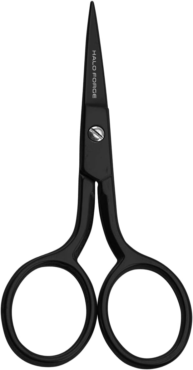 Small Embroidery Scissors: Small Sharp Scissors, Little Straight Stainless Steel Pointed Tip Precision Cutting Details Thread Yarn for Quilting Knitting Cross Stitch, 3.5 Inch Black