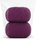 Harmony Cotton Yarn by Yarneverse – 2-Pack Soft Fine Weight (#2) 60% Cotton / 40% Acrylic (50g / 165m Each – Total 100g / 330m) (2, 441)