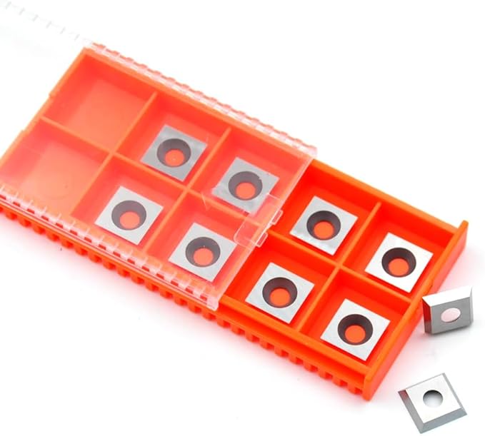 11mm Square Straight Carbide Inserts Cutters(11x11x2.0mm with Screws) Replacement for Woodworking Fits Woodturning lathe Tools.