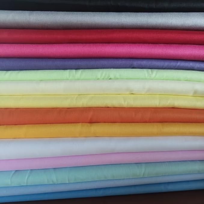 16Pcs 9.8" x 9.8"(25 * 25CM) Cotton Fabric DIY Making Supplies Quilting Patchwork Fabric Fat Quarter Bundles DIY for Quilting Cotton Patchwork Cushions (16PCS, 9.8" x 9.8")