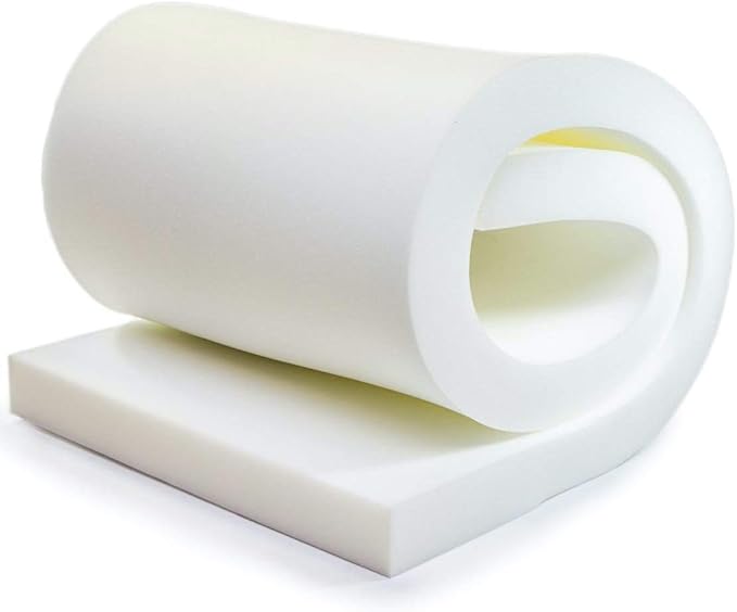 6" Height x 18" Width x 66" Length 1.8 Density 44ILD (Firm) Upholstery Foam Cushion Made in USA