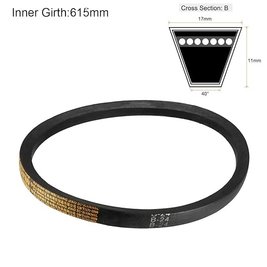 uxcell B-24 V-Belts 24" Inner Length, B-Section Rubber Drive Belt