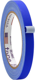 WOD GTC12 Gaffer Tape, Dark Blue Low Gloss Finish Film, 1/2 inch x 60 ft. Residue Free, Non Reflective Cloth Fabric, Secure Cords, Water Resistant, Photography, Filming Backdrop, Production