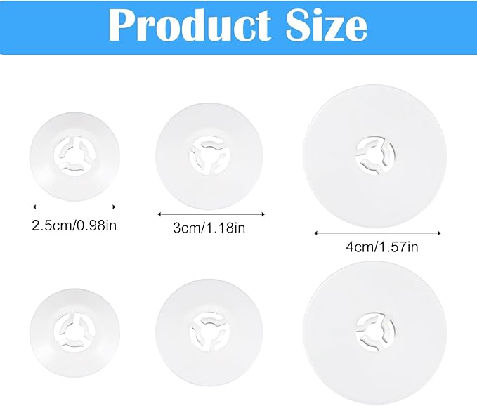 FNANJWQ 6 Pcs Spool Cap Sewing Machine Spool Pin Caps Small Medium Large Replacement Pin for Brother Babylock Sewing and Embroidery Machines 40mm 30mm and 25mm