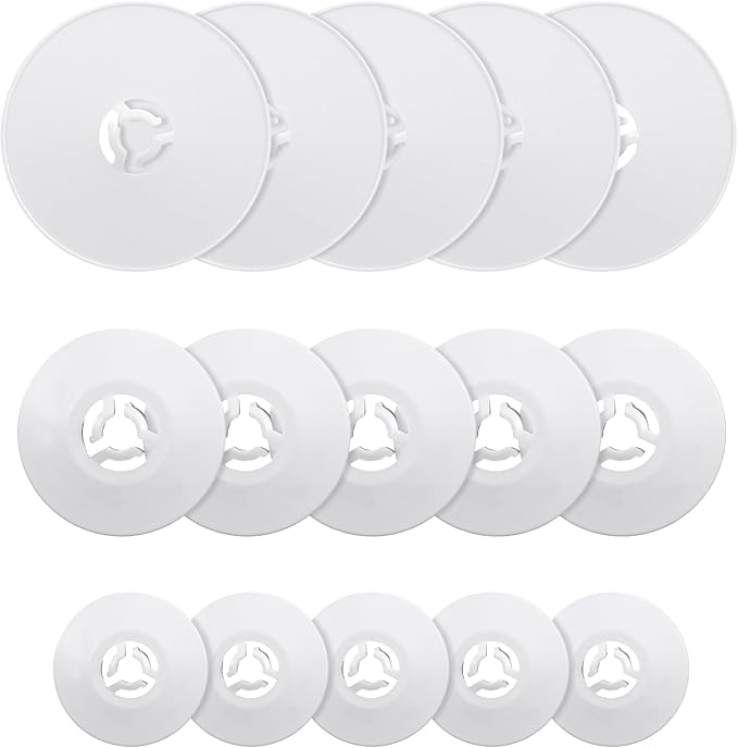 Riceshoot 15 Pcs Spool Cap Sewing Machine Pin Cap Small Medium Large Replacement Spool Cover White Sewing Replacement Parts Accessories 45 Mm, 35 mm and 25 mm