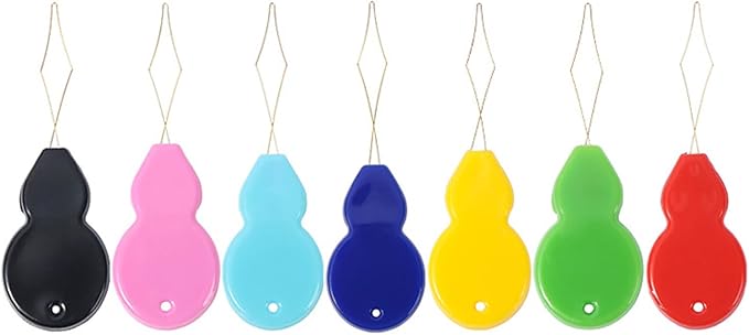 Automatic Needle Threaders Plastic Gourd Shaped, for Sewing Machine Hand Sewing - Embroidery for Cross Stitch Crafts (Multicolor-Gold, 63PC)