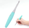 Crochet Hooks 7mm Crochet Hook Soft Lightweight Wood Ergonomic Handle and Stainless Steel Crochet Needles Tip (7 mm)