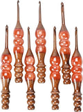 Wooden Crochet Hooks Set for Arthritic Hands | Ergonomic Soft Grip - Resin Mix Indian Rosewood Crochet Hook Set for Crocheting & Knitting (Orange, Set of 13)