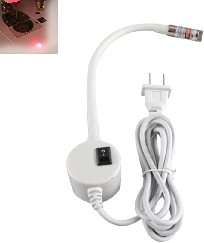 Magnetic Positioning Quilting Light for Sewing Machine, Magnetic Sewing Machine Light, Adjustable Magnetic Attachment, Sewing Light Guide for Straight Stitching, for Sewing (Dot, Plug model)