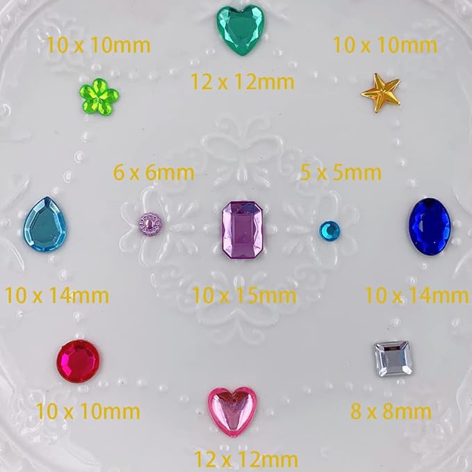 586pcs Jewels Stickers Gem Stickers Rhinestone for Crafts Sticker Gems Self Adhesive Bling Jewels