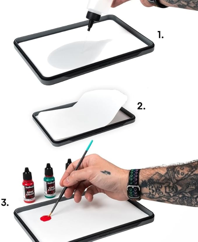 Vallejo - Hydration Sponge, Includes 2 Units of High Density PVA Foam 3 mm Thick (0.76 in) - Long-Lasting Paint Preservation Sponge Sheets - Professional Acrylic Palette Rehydration Pads