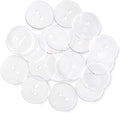 100 Pcs Clear Sewing Buttons 0.60 inch (15 mm) Transparent Buttons for Sewing 2 Hole Buttons for Crafts Sewing Buttons 24L Round Bulk Plastic Buttons for Dress Pants Shirt Skirt Blouse Craft DIY