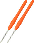 2Pcs 3.25mm Crochet Hooks, Ergonomic Crochet Hook for Arthritis and Beginners, Extra Long, Smooth, Comfortable (Size D / 3.25mm)