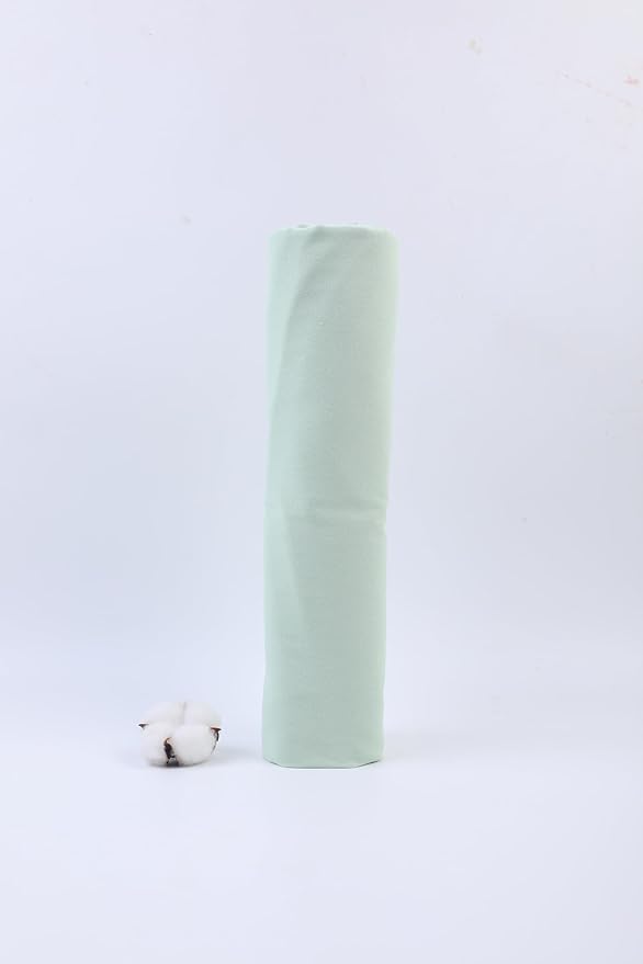 Sage Green Cotton Fabric for Sewing 59 Inch Wide Natural 100% Cotton Poplin Fabric by The Yard Soft Embroidery Cotton Material Apparel Cloth (Sage Green, 5 Yard)