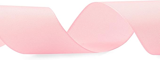 LIUYAXI 2" X 50 Yards Solid Pink Grosgrain Ribbon, Perfect for Crafts, Wedding Decor, DIY Hair Accessories, Sewing, Gift Package Wrapping and More